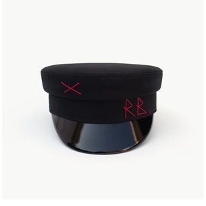 Black Embroidered Women's Hat